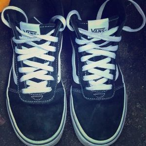 Black and white vans